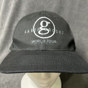 Vintage Garth Brooks World Tour Snapback Hat Cap Country Music Men Women Black